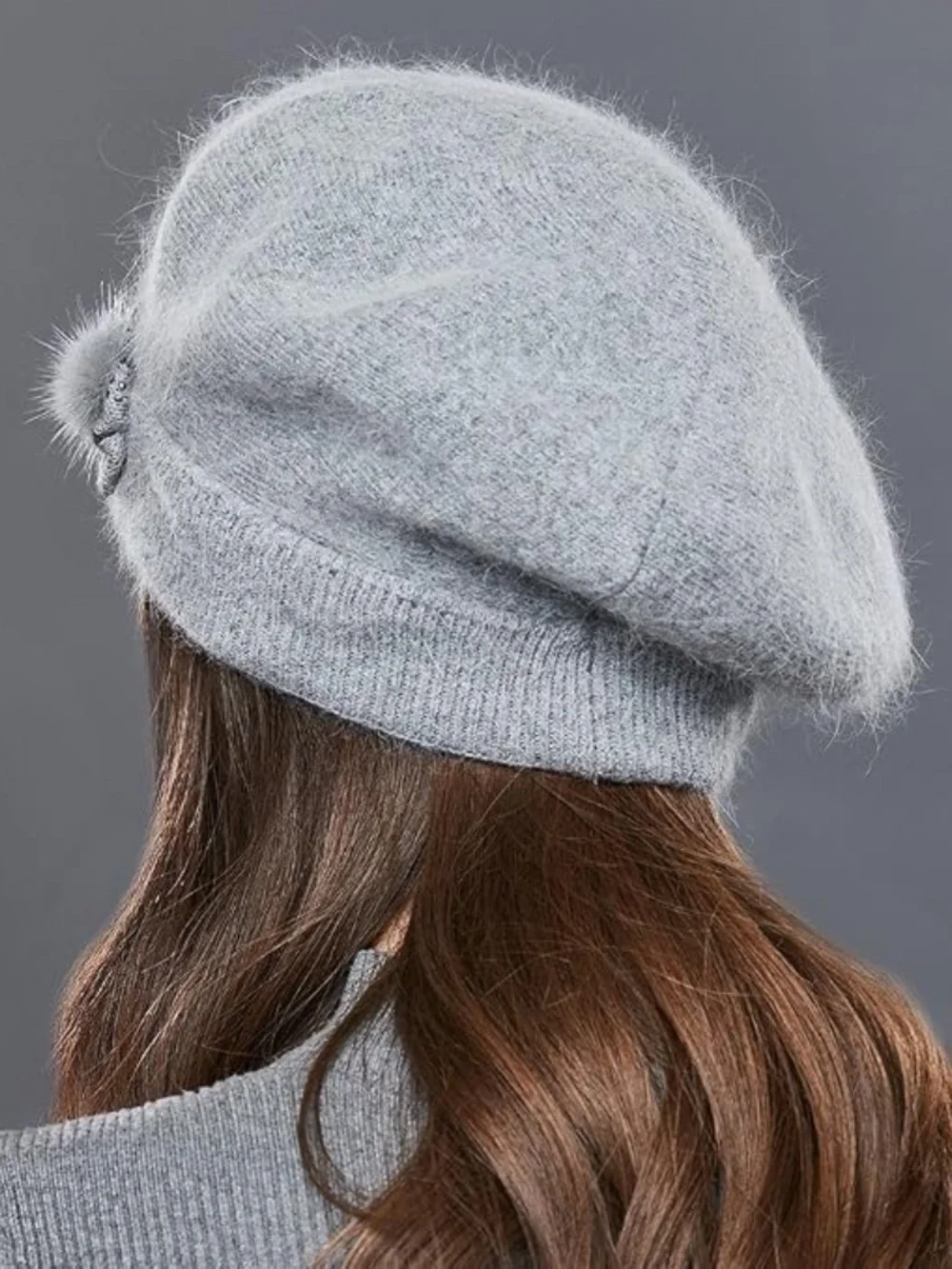 NWOT Winter French Beret for Women 100% Angora Wool Classic Beret Beanie